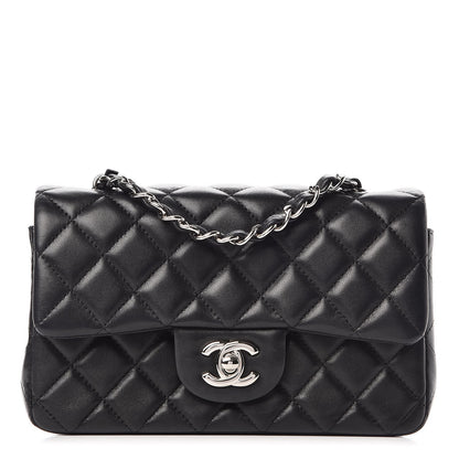Chanel Lambskin Quilted Mini Rectangular Flap Black 1 of 8