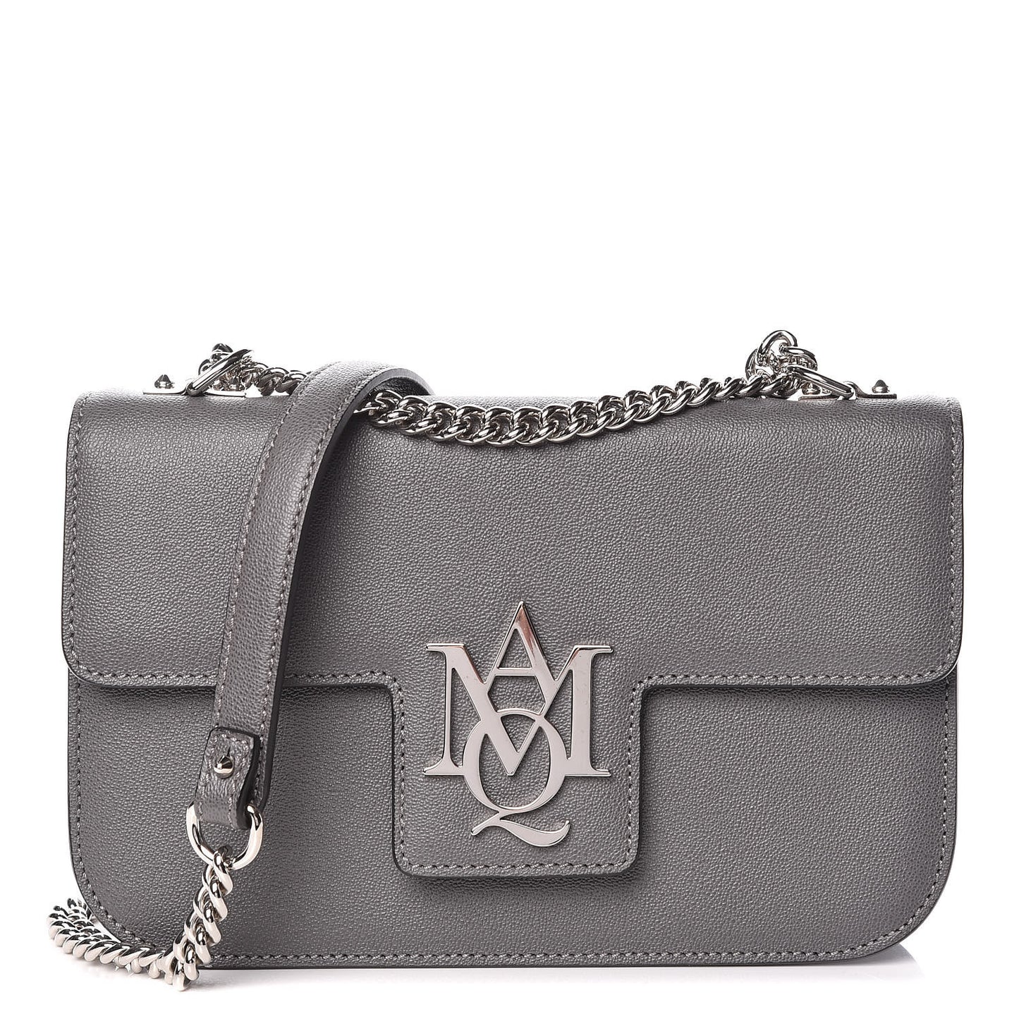 Calfskin Medium Insignia Flap Grey