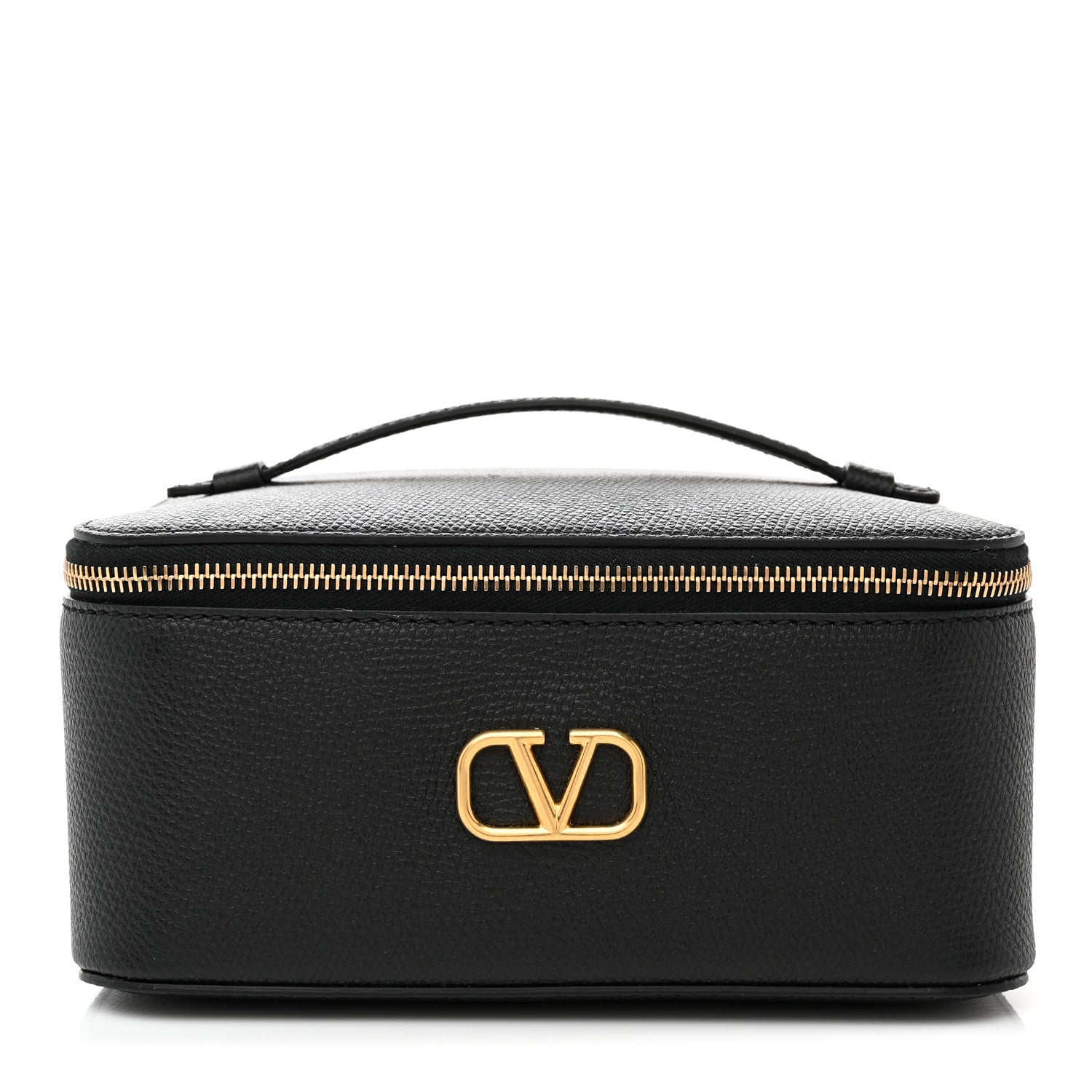 Valentino Garavani Grained Calfskin VLogo Signature Wash Bag Black 2 of 12