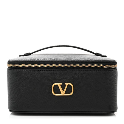 Valentino Garavani Grained Calfskin VLogo Signature Wash Bag Black 2 of 12