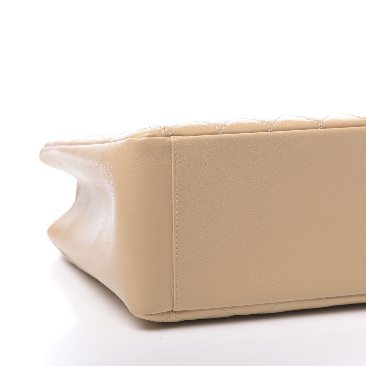 Caviar Quilted Grand Shopping Tote GST Beige