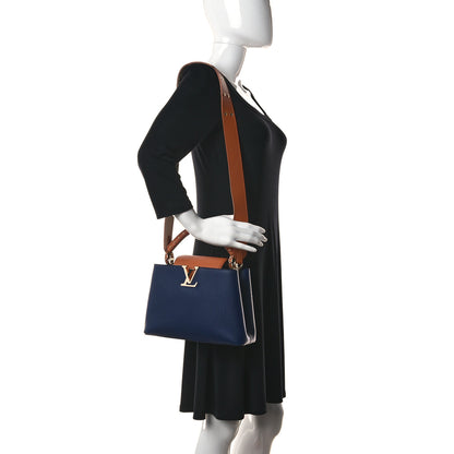 Louis Vuitton Taurillon Capucines BB Bleu de France Blue 2 of 9