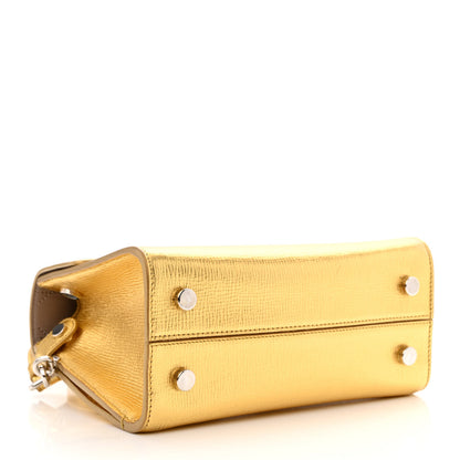 Christian Dior Metallic Grained Calfskin Mini Diorever Flap Gold 4 of 12