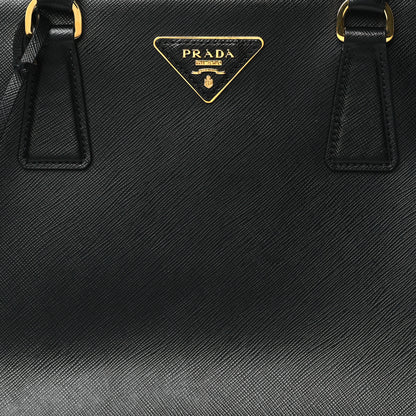 Prada Saffiano Medium Galleria Double Zip Tote Black 8 of 13