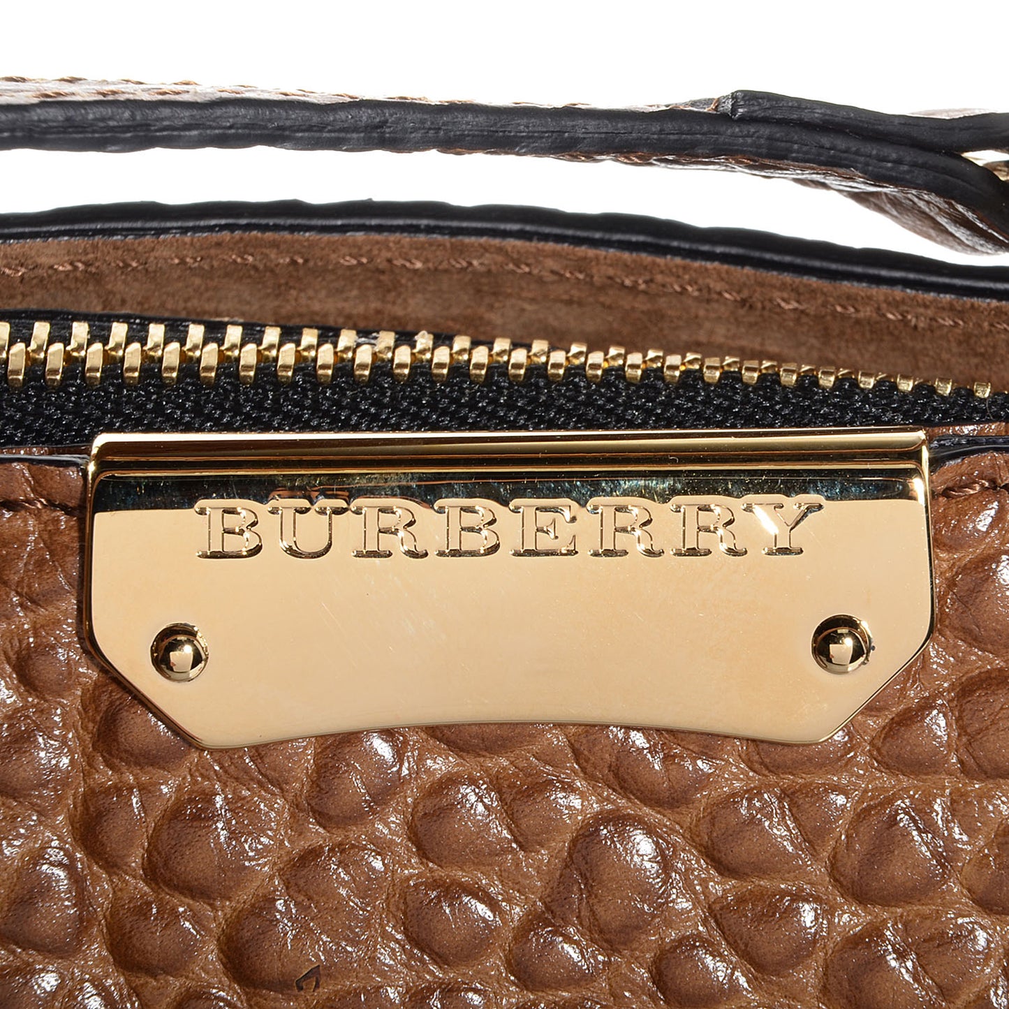 Signature Grain Vintage Finish Medium Tote Camel