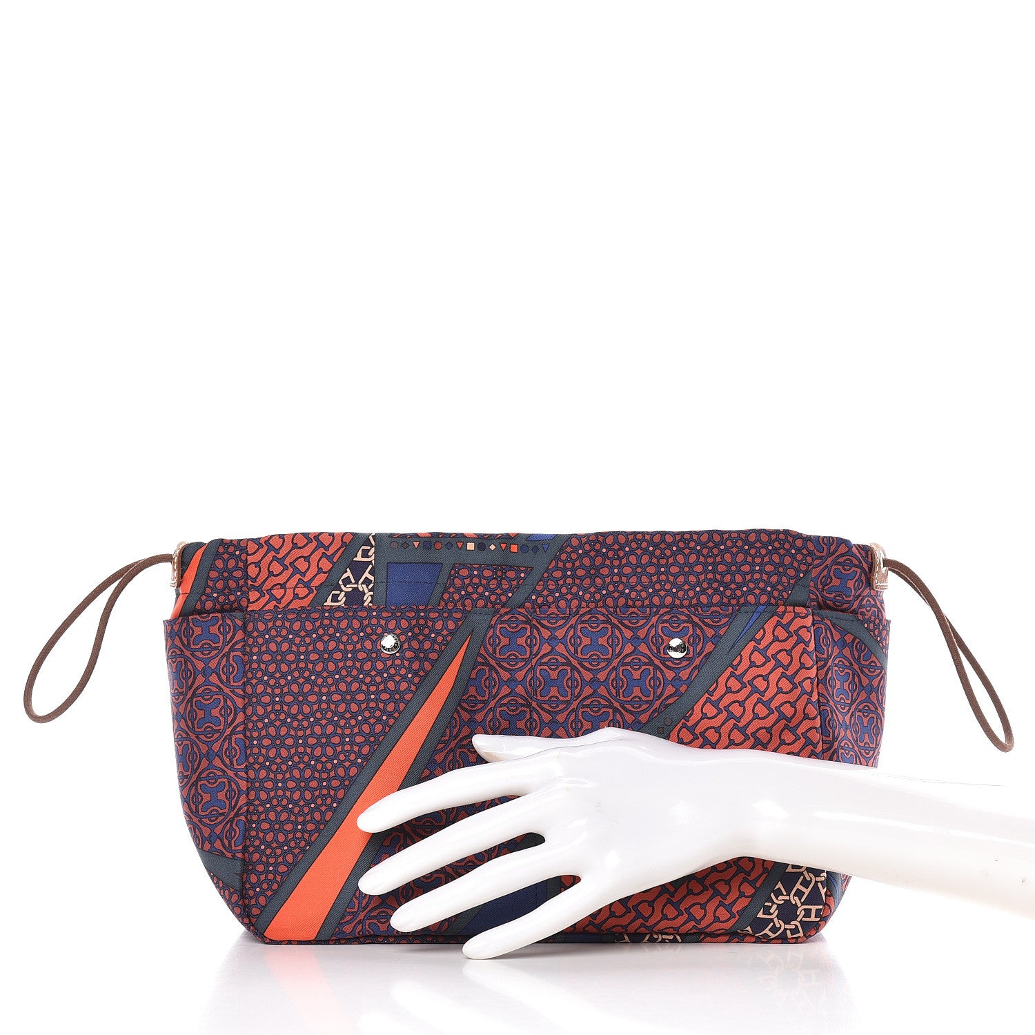 Hermes Silk Carre en Cravates Fourbi 25 MM Pouch Ocean Bleu 2 of 6