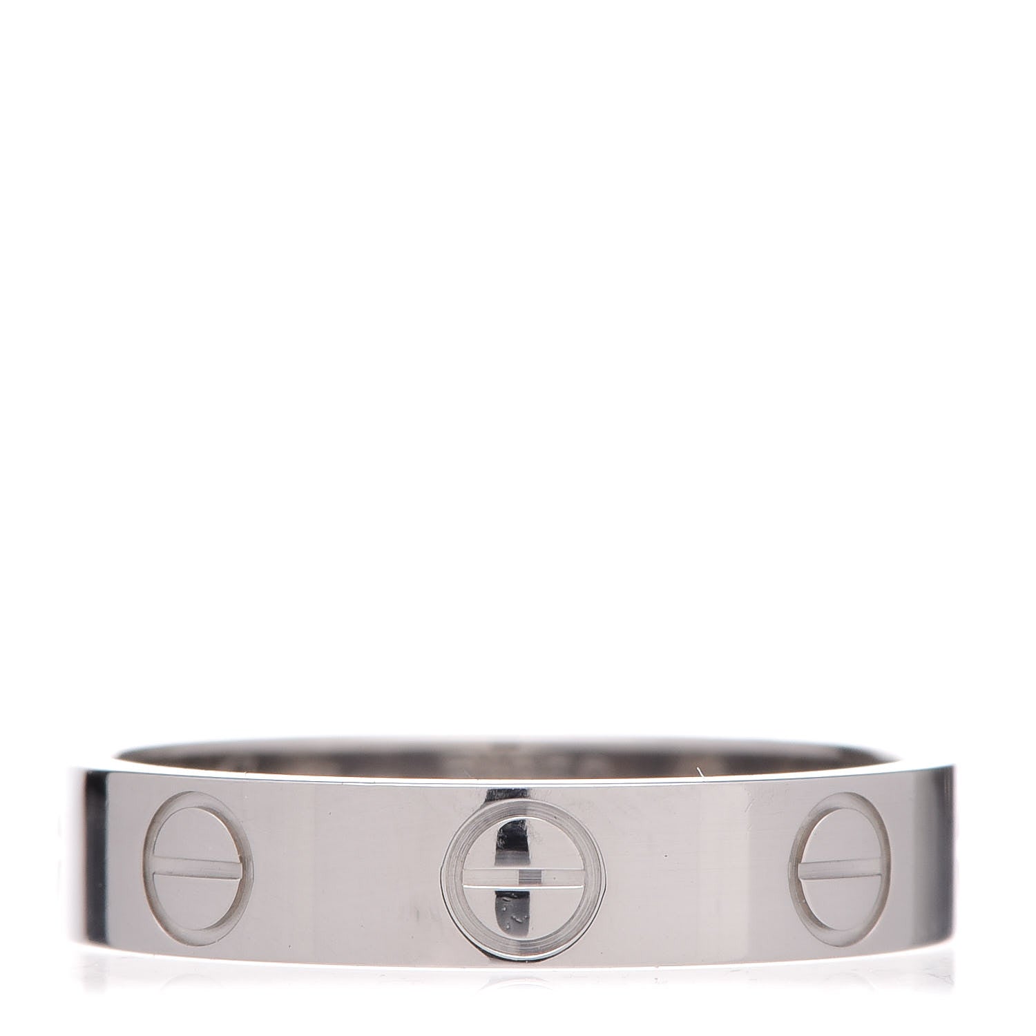 Cartier Platinum 3.5mm LOVE Wedding Band Ring 48 4.25 1 of 5