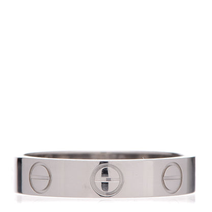 Cartier Platinum 3.5mm LOVE Wedding Band Ring 48 4.25 1 of 5