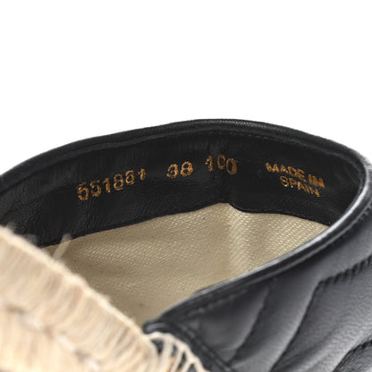 Gucci Nappa Matelasse GG Marmont Espadrille Slippers 38 Black 8 of 11