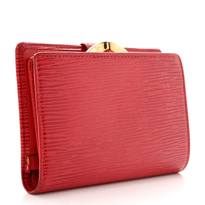 Louis Vuitton Epi French Purse Wallet Castillan Red 3 of 9