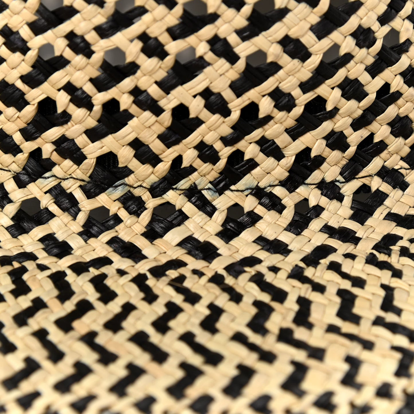 Panama Straw Chapeau Tanzanie Canna Hat 57 Naturel Black