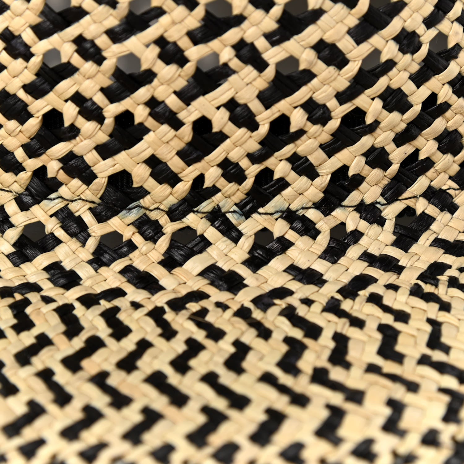 Hermes Panama Straw Chapeau Tanzanie Canna Hat 57 Naturel Black 10 of 11