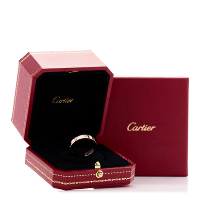 Cartier 18K Pink Gold Diamond 4mm LOVE Wedding Band Ring 63 10.25 5 of 5