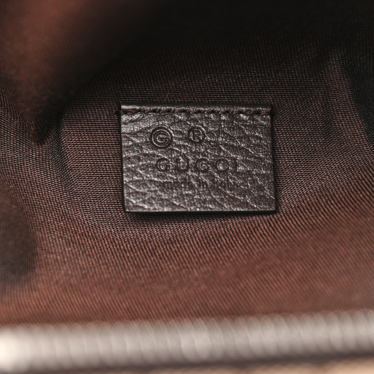 Monogram Dollar Calfskin Waist Pouch Beige Ebony Testa di Moro Marrone Scuro