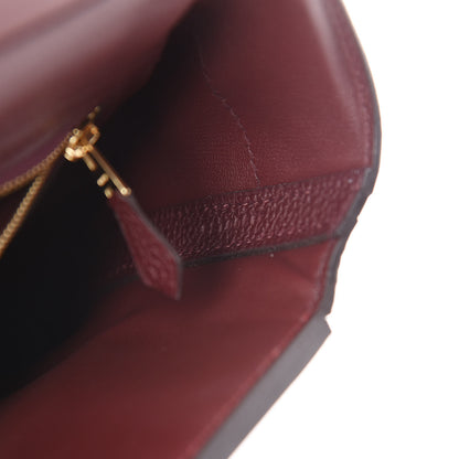 Hermes Togo Sombrero 24/24 29 Bordeaux Rouge H 10 of 15