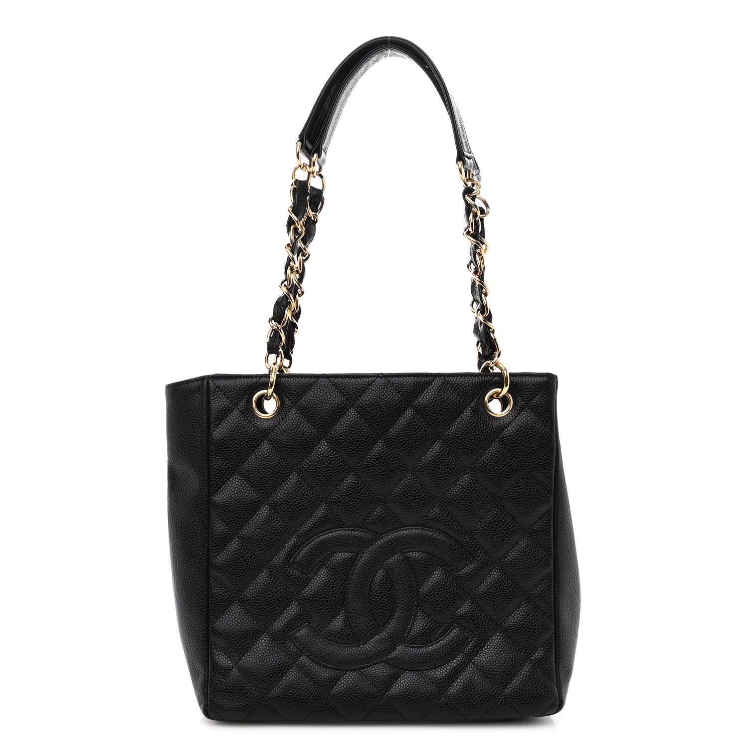 Chanel Caviar Quilted Petit Shopping Tote PST Black 1 of 8