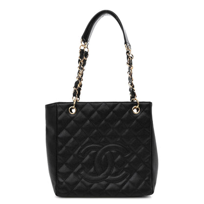Chanel Caviar Quilted Petit Shopping Tote PST Black 1 of 8