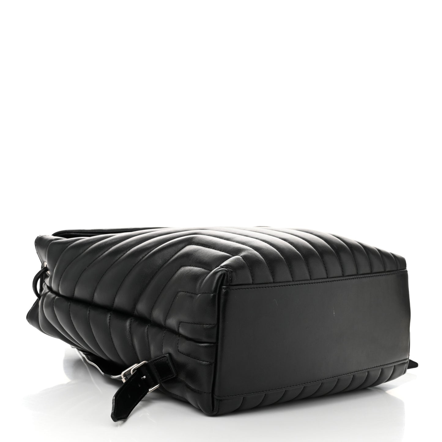 Calfskin Y Quilted Monogram Medium Loulou Backpack Black