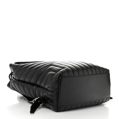 Saint Laurent Calfskin Y Quilted Monogram Medium Loulou Backpack Black 4 of 12