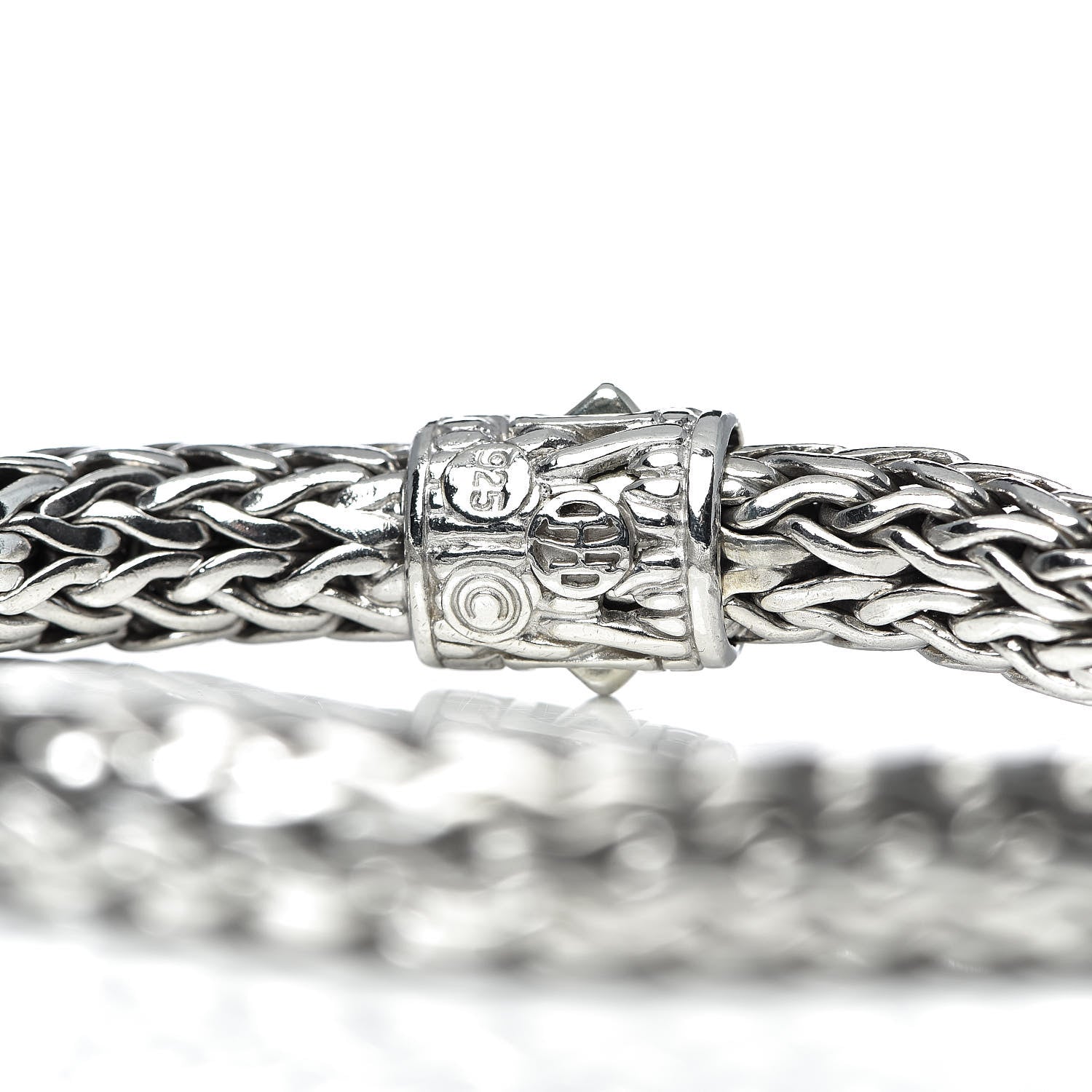 John Hardy Sterling Silver Diamond 7.5mm Classic Chain Bracelet 4 of 4