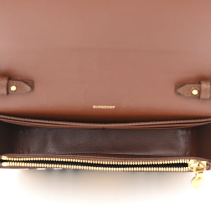 Burberry Calfskin Mini Vintage Check Note Bag Tan 5 of 12
