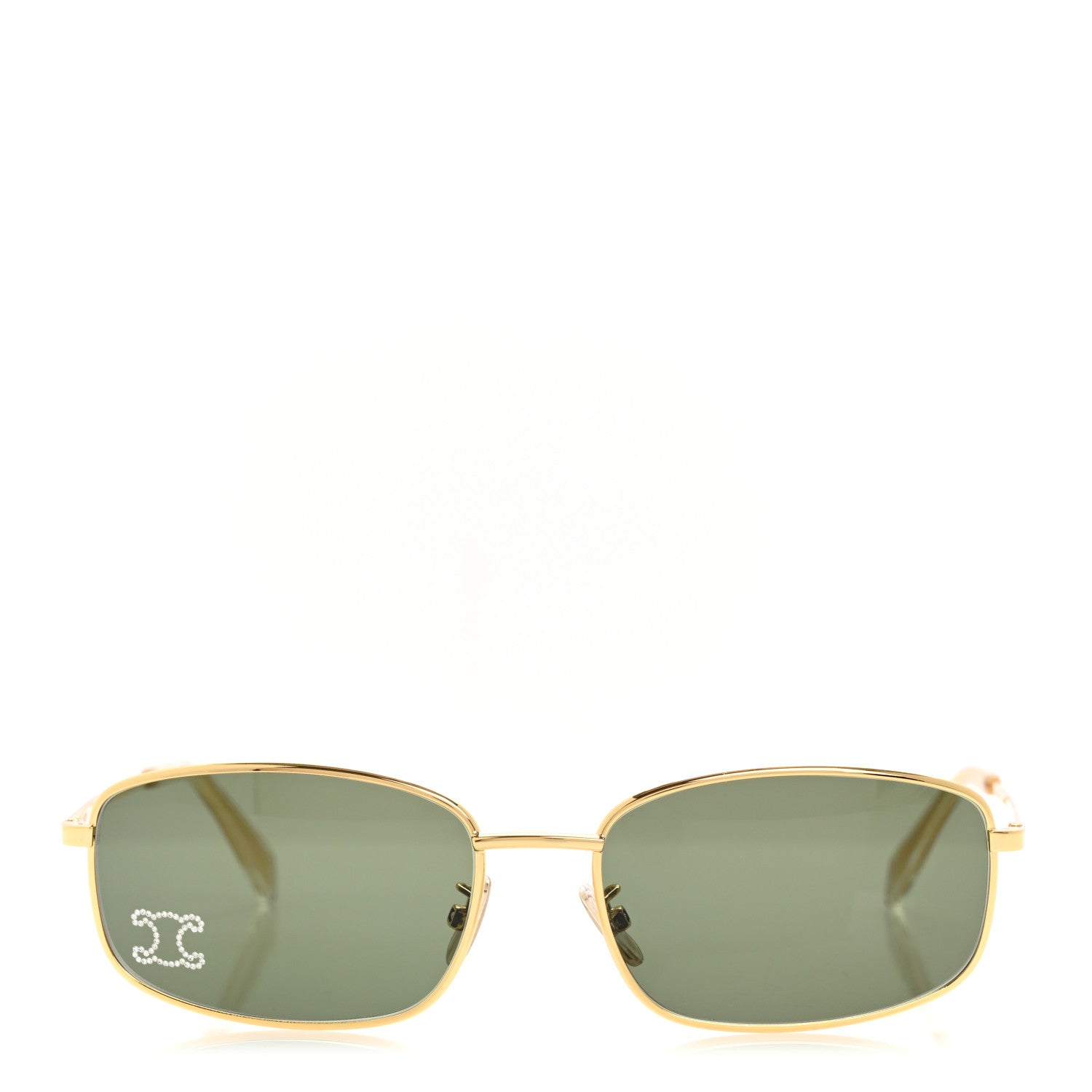 Celine Metal Rhinestone Sunglasses CL40285U Gold 3 of 16
