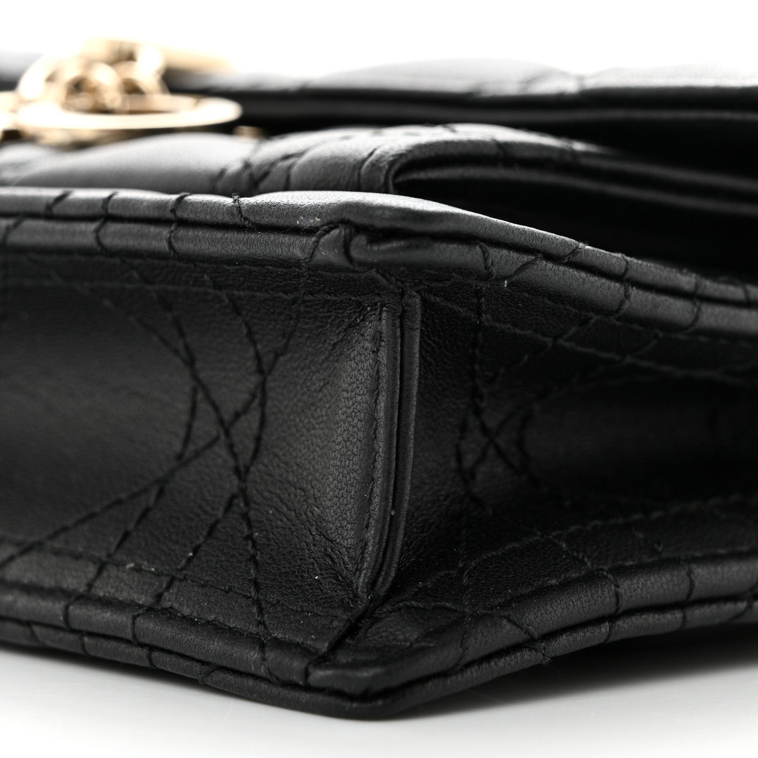 Christian Dior Lambskin Cannage Miss Dior Chain Pouch Black 10 of 11