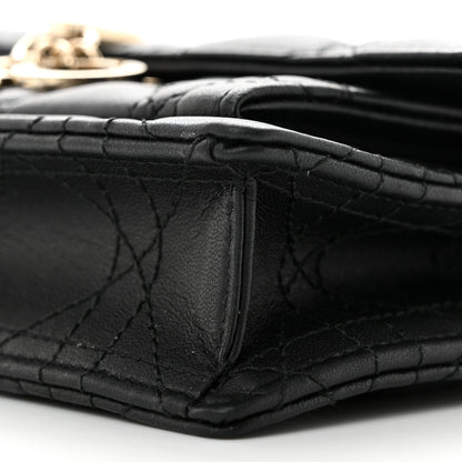 Christian Dior Lambskin Cannage Miss Dior Chain Pouch Black 10 of 11