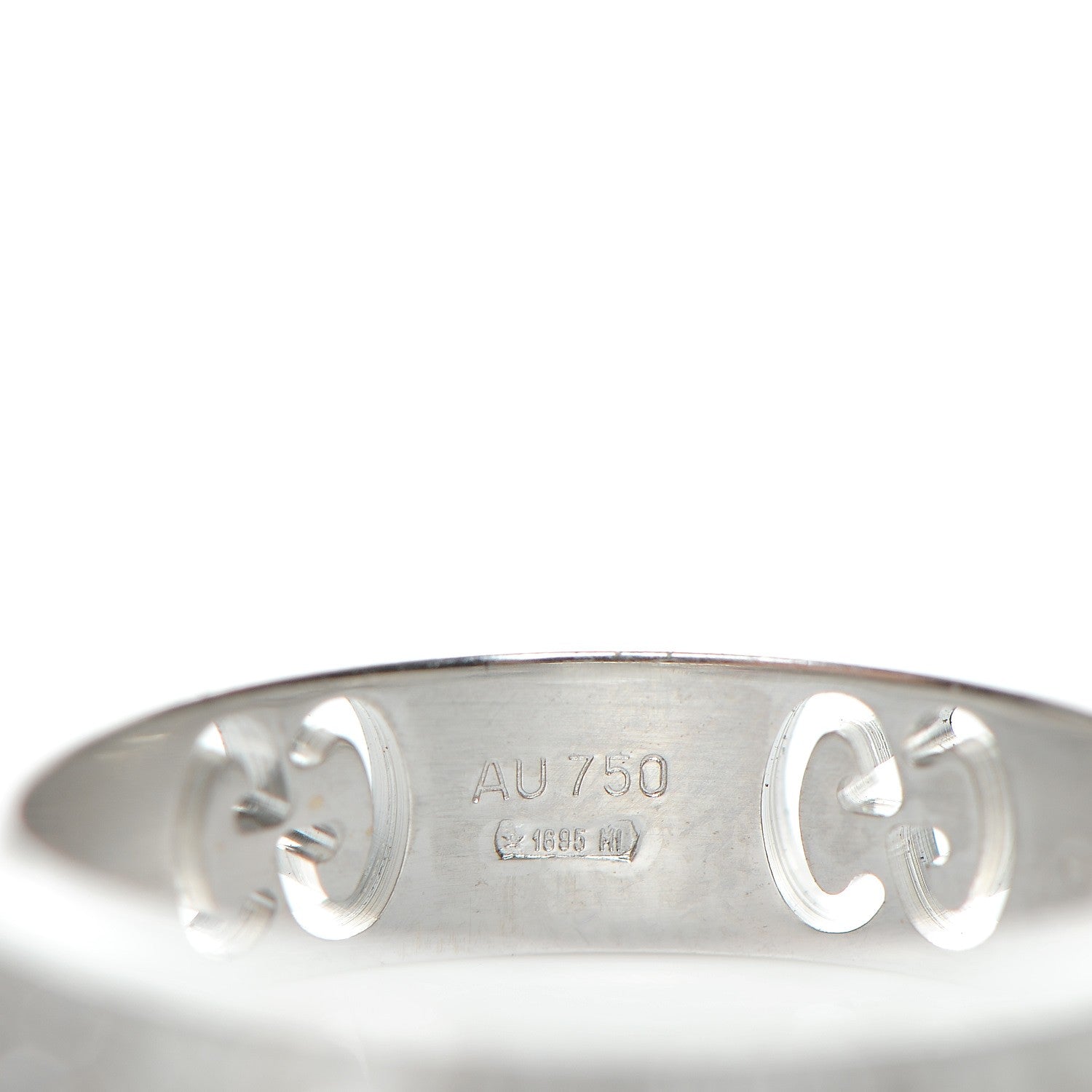 Gucci 18K White Gold Diamond Icon Stardust Ring 5.75 4 of 5