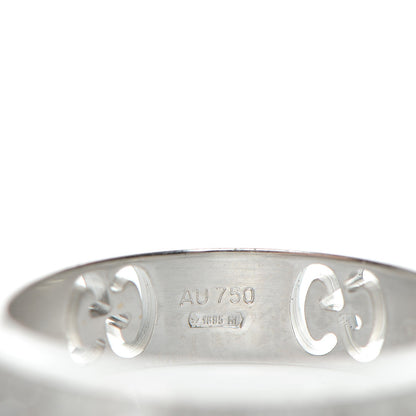 Gucci 18K White Gold Diamond Icon Stardust Ring 5.75 4 of 5