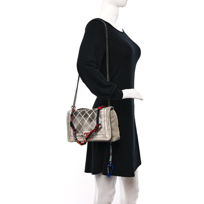 Chanel Canvas Tromp L’Oeil Graffiti Oh My Boy Flap Beige 2 of 11