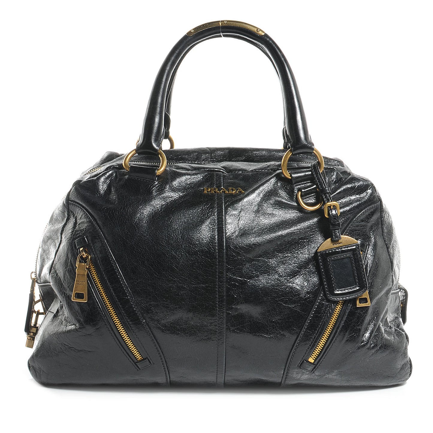 Glace Calf Bowler Bag Black