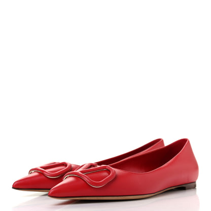 Valentino Garavani Nappa Vlogo Flats 37 Rouge Pur 3 of 8