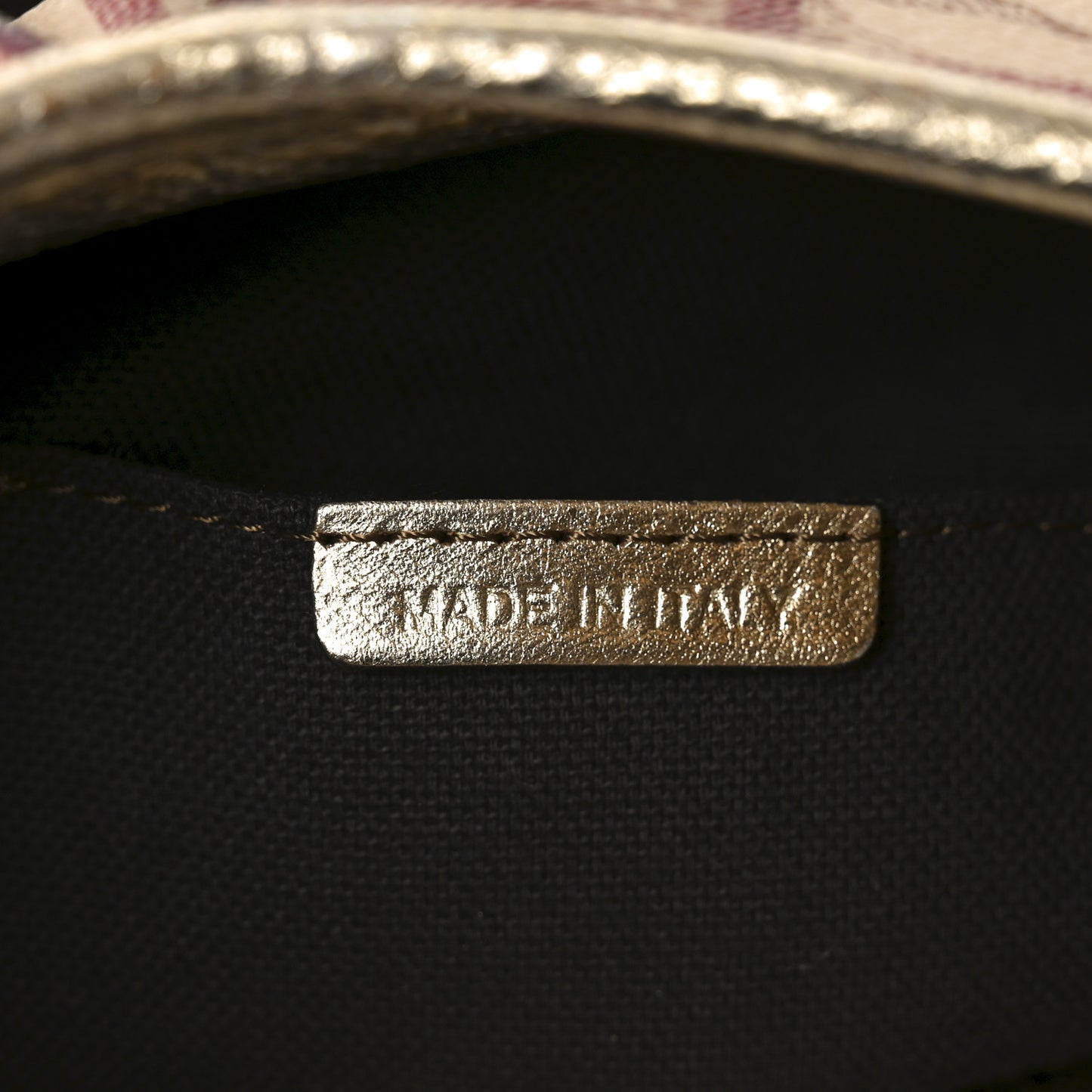 Haymarket Check Calfskin Claudia Drawstring Hobo Gold