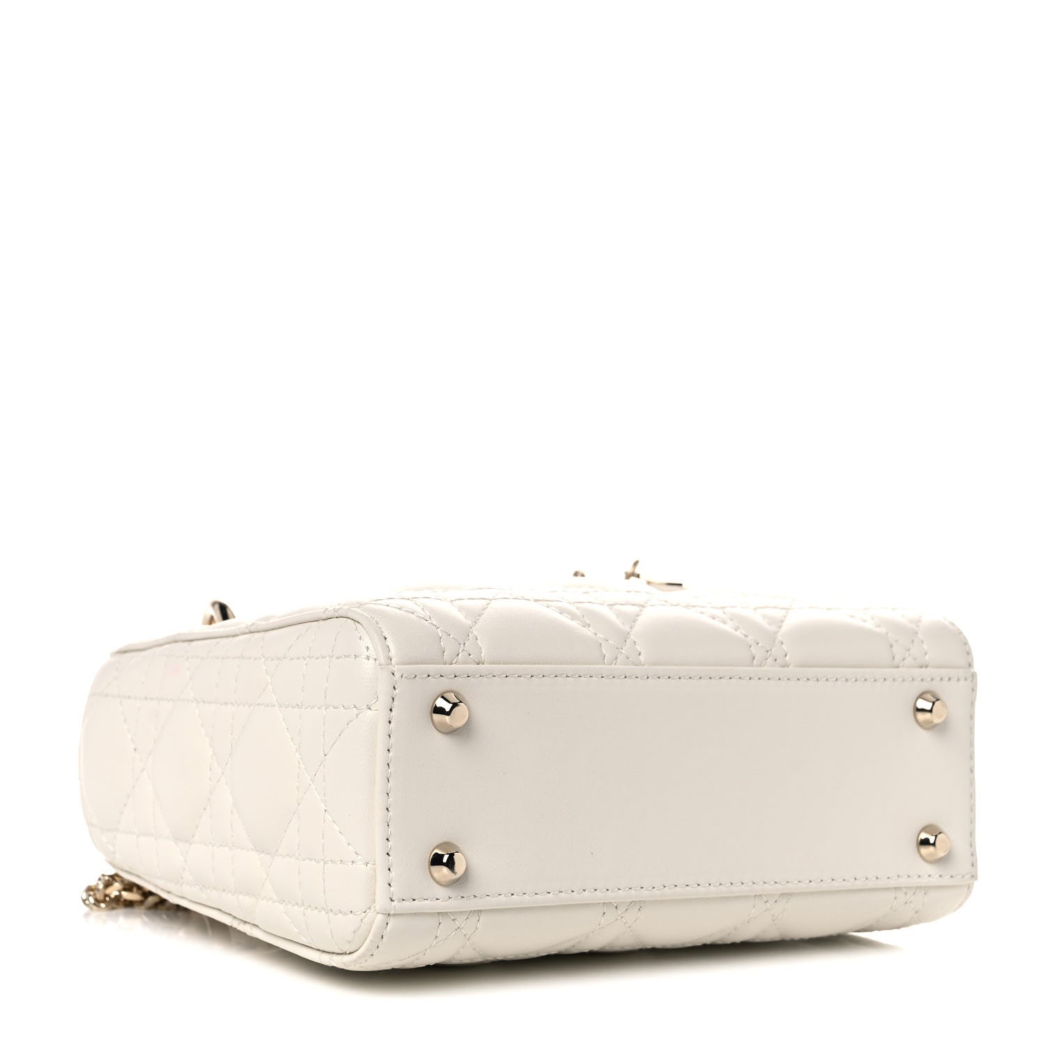 Christian Dior Lambskin Cannage Mini Lady Dior White 4 of 9