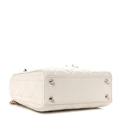 Christian Dior Lambskin Cannage Mini Lady Dior White 4 of 9
