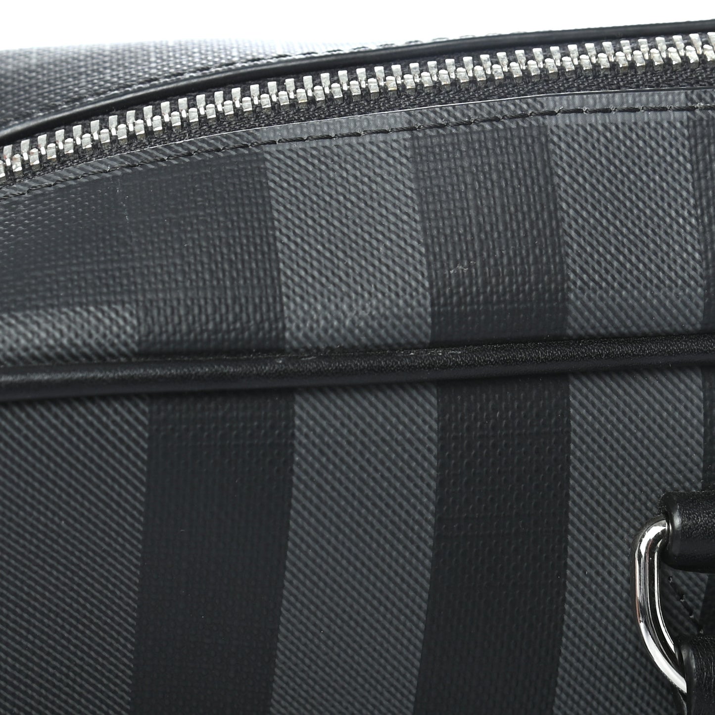 London Check Large Briefcase Black