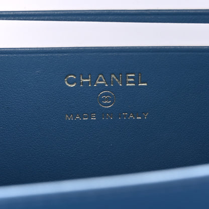 Chanel Denim Quilted CC Pearl Crush Camera Case Blue 6 of 10