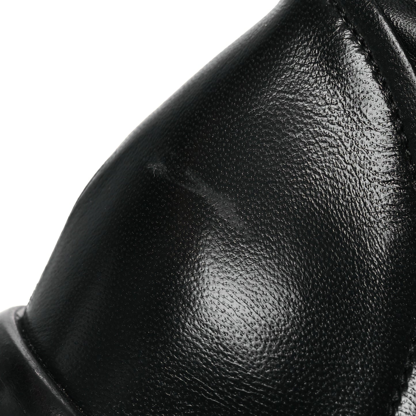Lambskin Pearl Short Boots 40.5 Black