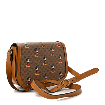 Gucci X DISNEY Mini Vintage GG Supreme Monogram Mickey Mouse Small Flap Messenger Bag Beige Vintage Sun Oil 3 of 10