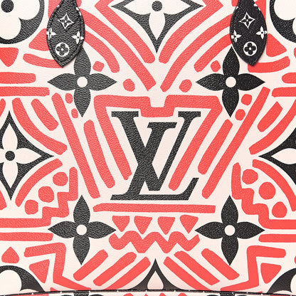 Louis Vuitton Monogram Giant Crafty Neverfull MM Creme Rouge Black 9 of 9