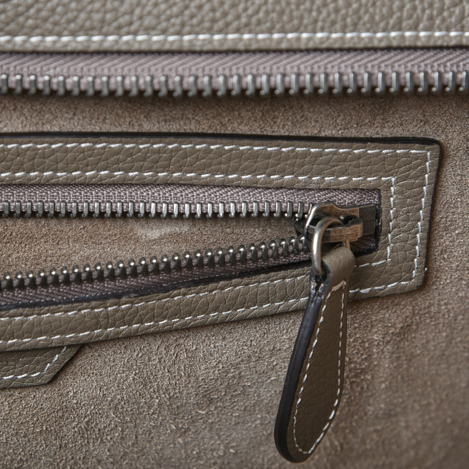 Celine Drummed Calfskin Mini Luggage Souris 9 of 9