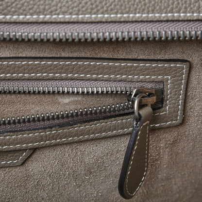 Celine Drummed Calfskin Mini Luggage Souris 9 of 9