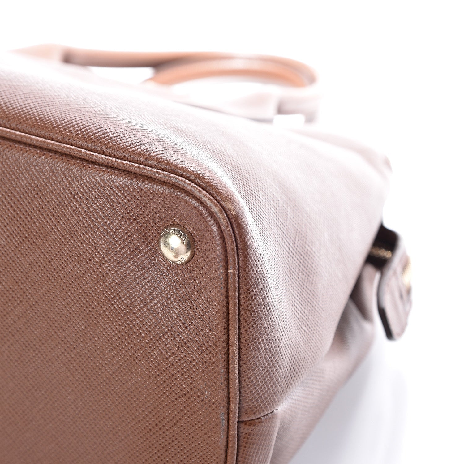 Prada Saffiano Cuir Top Handle Dome Tote Palissandro 12 of 19