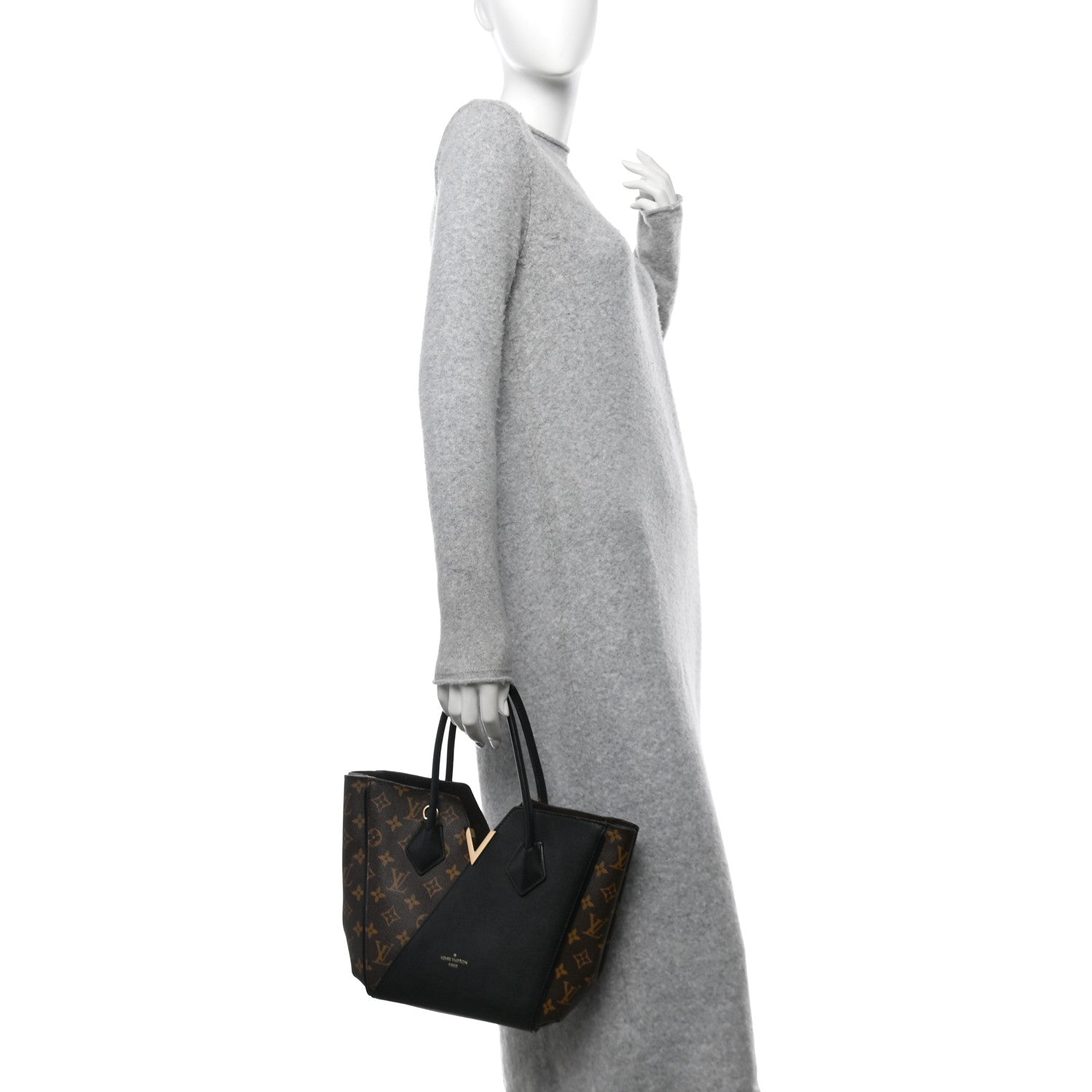 Louis Vuitton Calfskin Monogram Kimono Tote PM Black 2 of 15