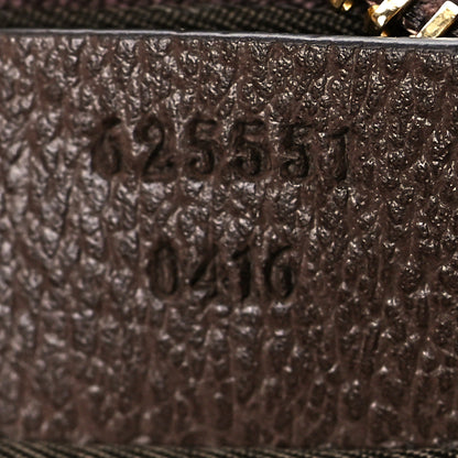 Gucci GG Supreme Monogram Textured Calfskin Web Large Ophidia Cosmetic Case Beige Ebony New Acero 7 of 10