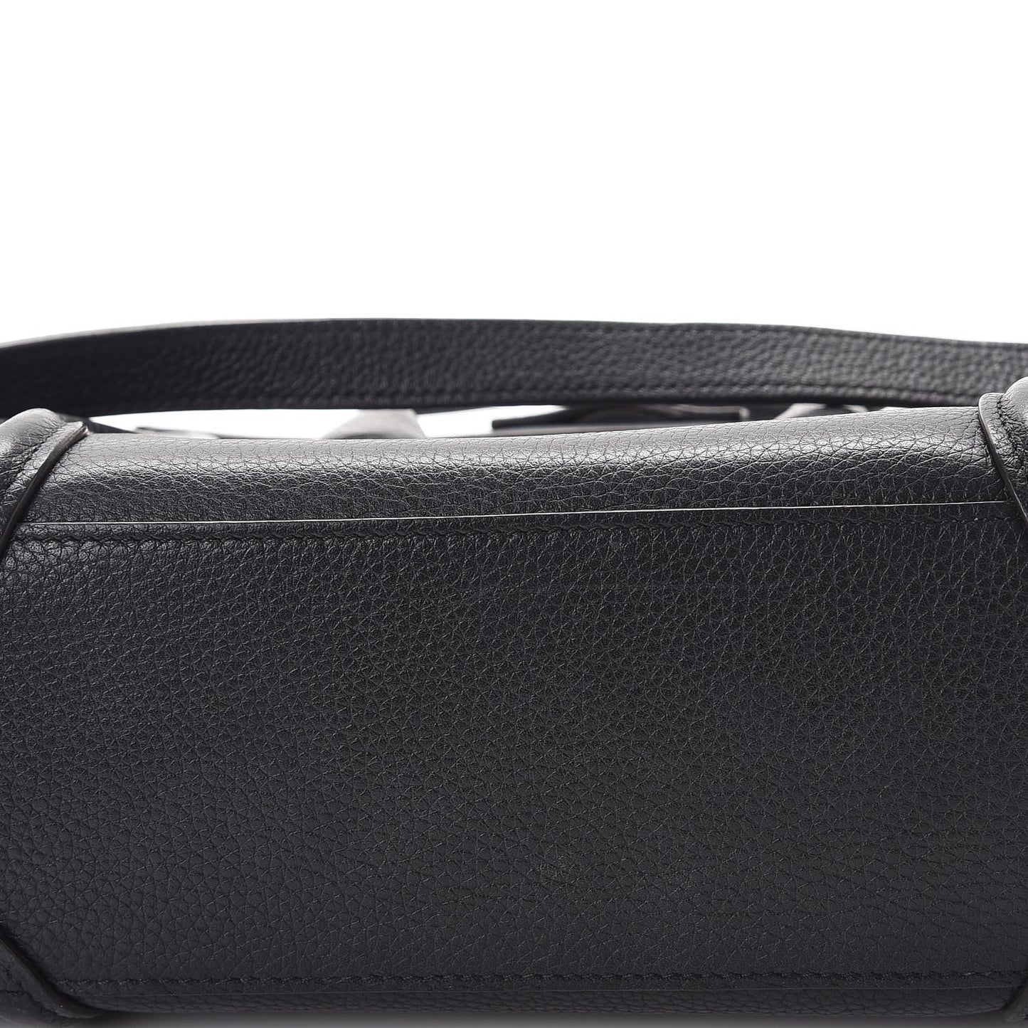 Drummed Calfskin Nano Luggage Black