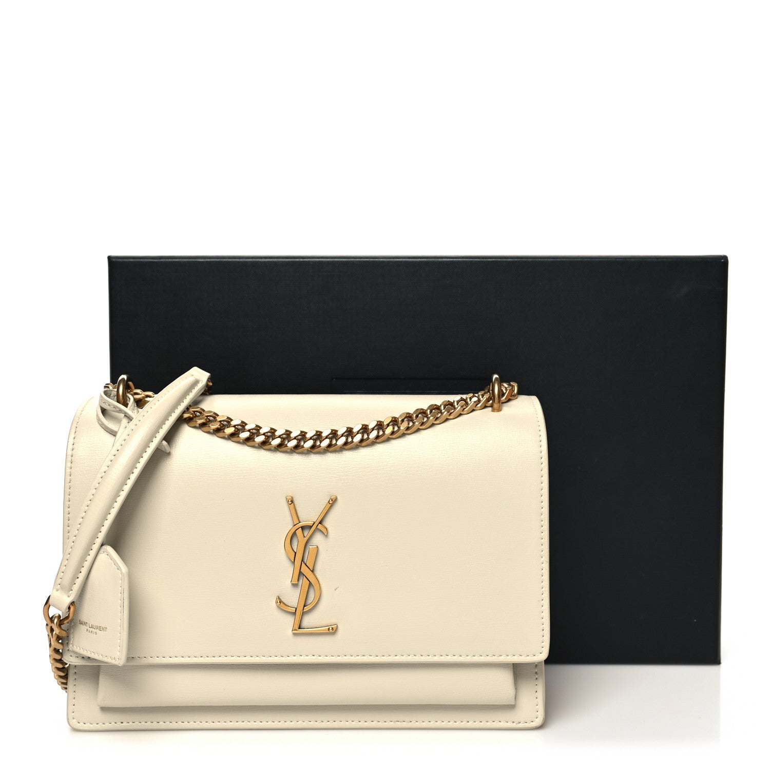 Saint Laurent Calfskin Medium Monogram Sunset Crema Soft 1440871