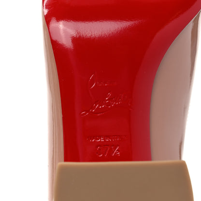 Christian Louboutin Patent Calfskin Miss Sab 85 Pumps 37.5 Beige 6 of 7