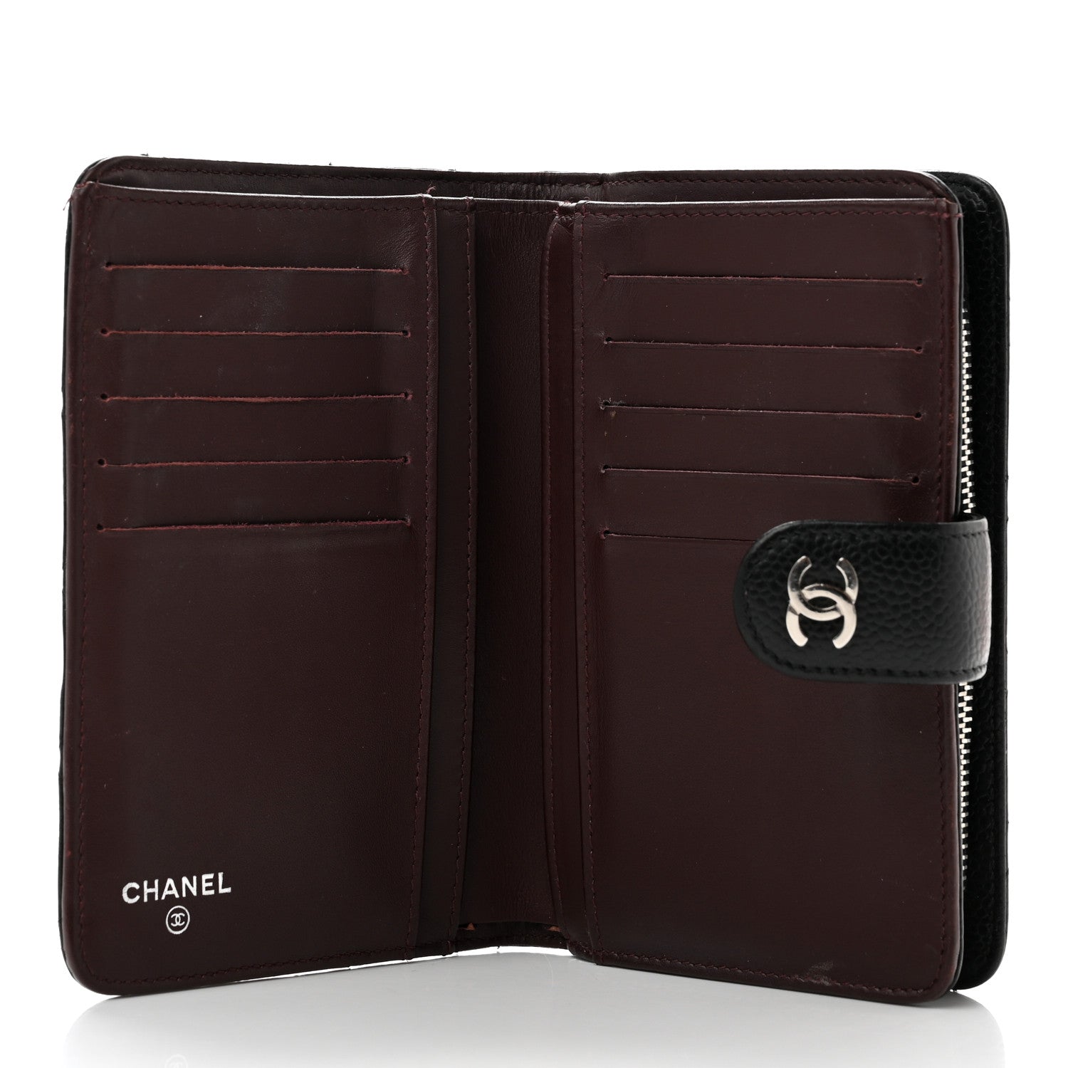 Chanel Caviar Quilted CC French Wallet Black 5 of 12